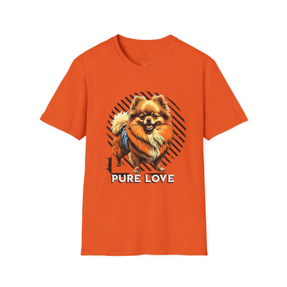 Unisex Softstyle T-Shirt - 'Pure Love' Pomeranian Print