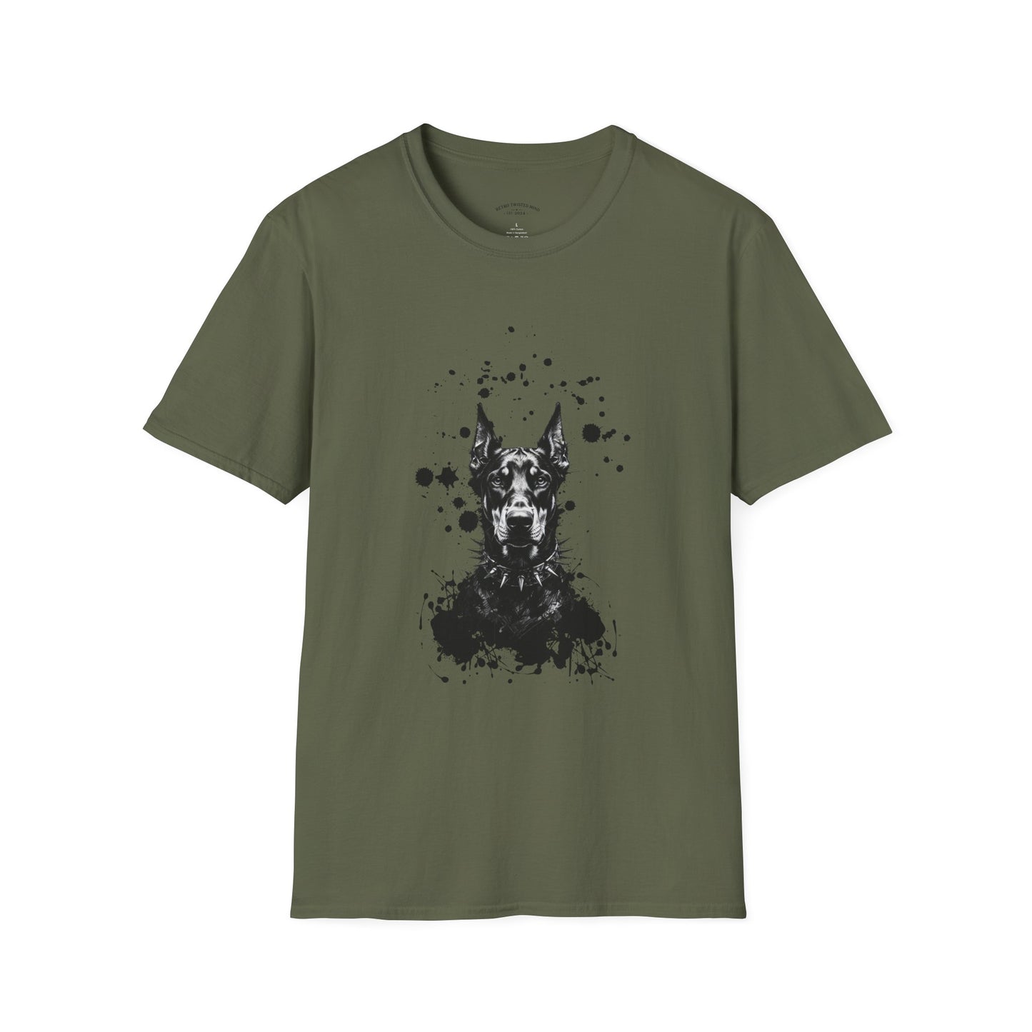 Doberman Ink Splatter T-Shirt