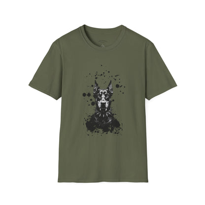Doberman Ink Splatter T-Shirt