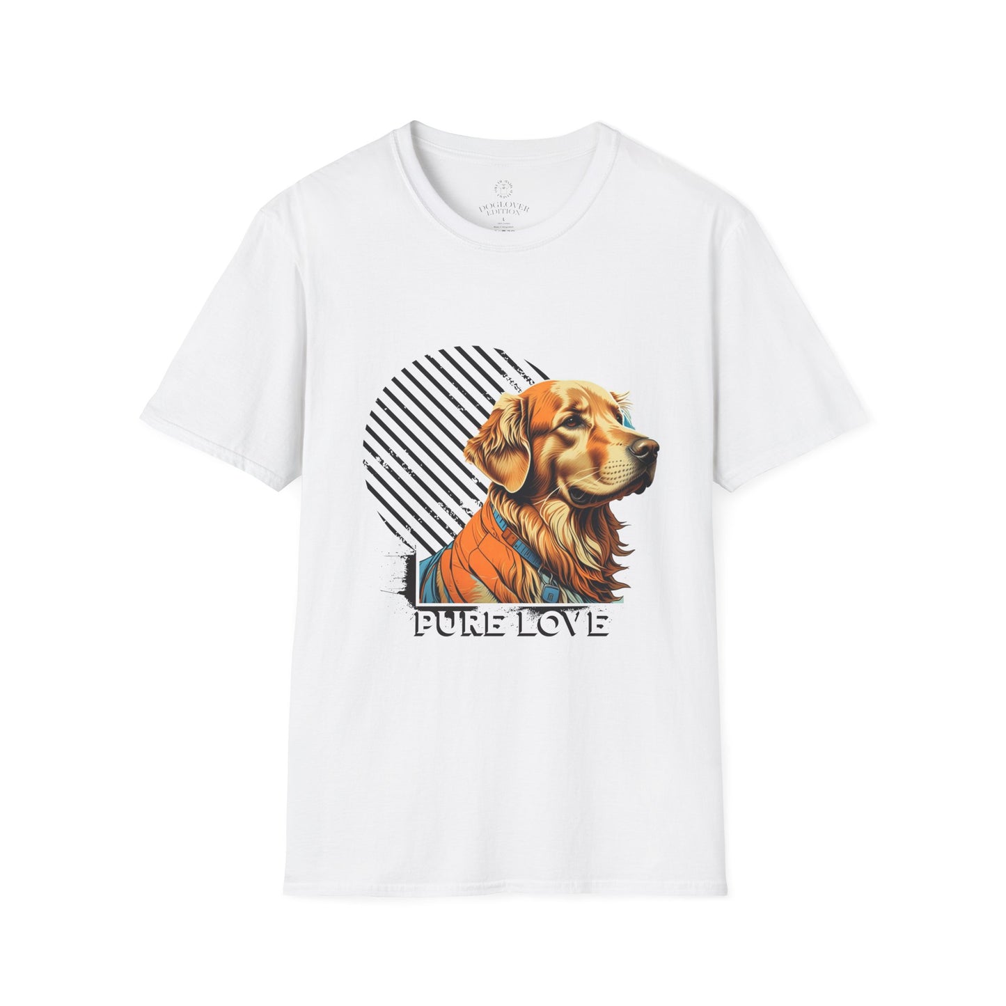 Pure Love Golden Retriever T-Shirt – Unisex Softstyle Tee for Dog Lovers