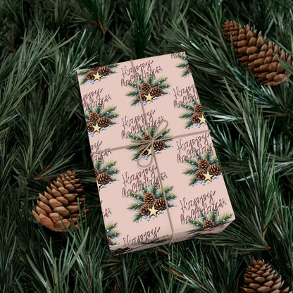 Cardinal & Pine Holiday Gift Wrap Paper