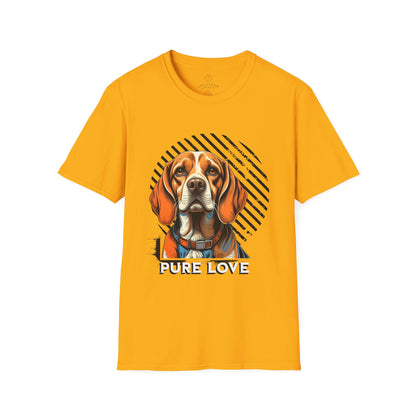 Pure Love Dog T-Shirt - Unisex Softstyle Tee for Animal Lovers
