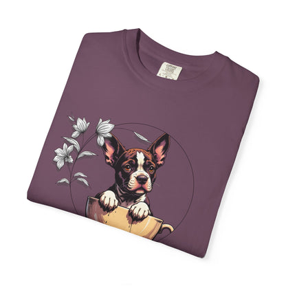 Coffee Pup Unisex Garment-Dyed T-shirt