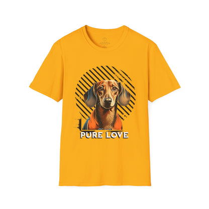 Pure Love Dachshund Unisex Softstyle T-Shirt - Perfect for Dog Lovers