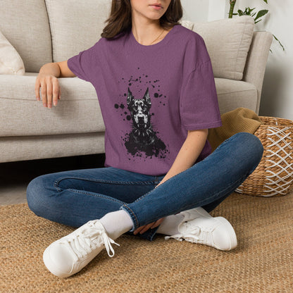 Doberman Ink Splatter T-Shirt