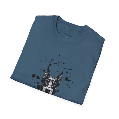 Doberman Ink Splatter T-Shirt