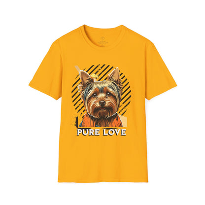 Pure Love Yorkie Unisex Softstyle T-Shirt - Perfect Gift for Dog Lovers