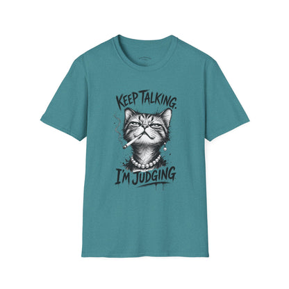 Keep Talking, I'm Judging Cat T-Shirt — Funny Grumpy Cat Graphic Tee