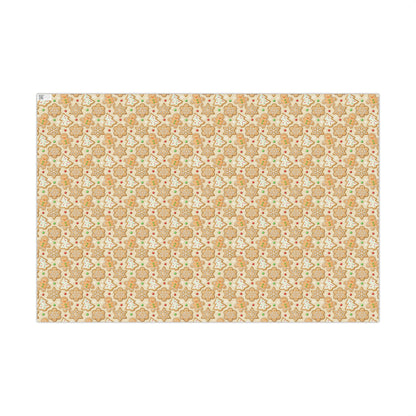 Gingerbread Pattern Gift Wrap Paper — Festive Holiday Wrapping Sheets