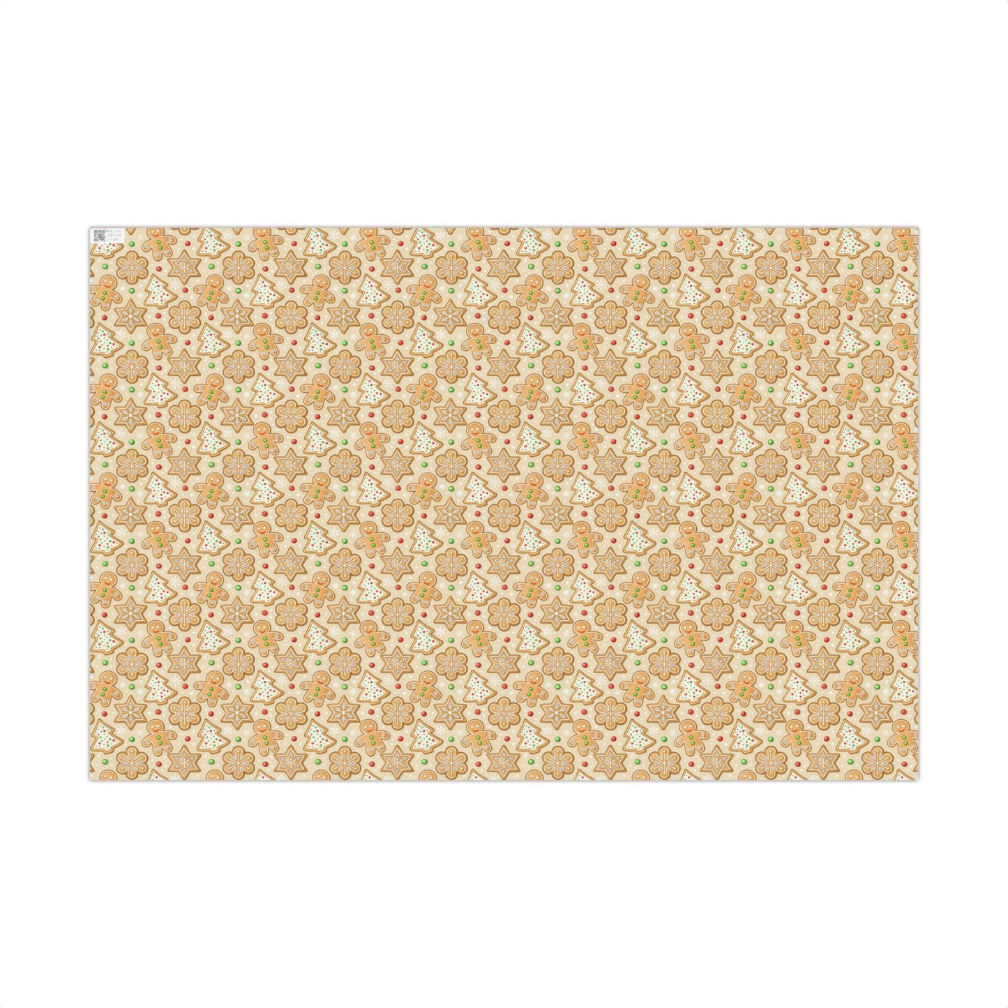 Gingerbread Pattern Gift Wrap Paper — Festive Holiday Wrapping Sheets