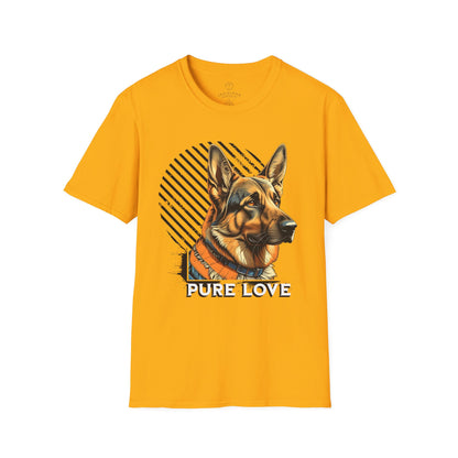 German Shepherd Pure Love Unisex Softstyle T-Shirt .dog