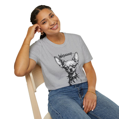 Chihuahua 'Wasaaaap' Graphic T-Shirt — Funny Dog Tee for Pet Lovers