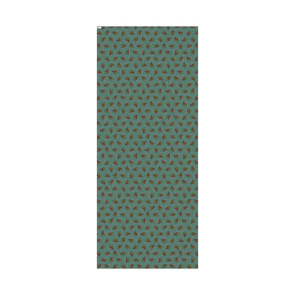 Pinecone & Evergreen Gift Wrap Paper — Holiday Floral Wrapping Sheets