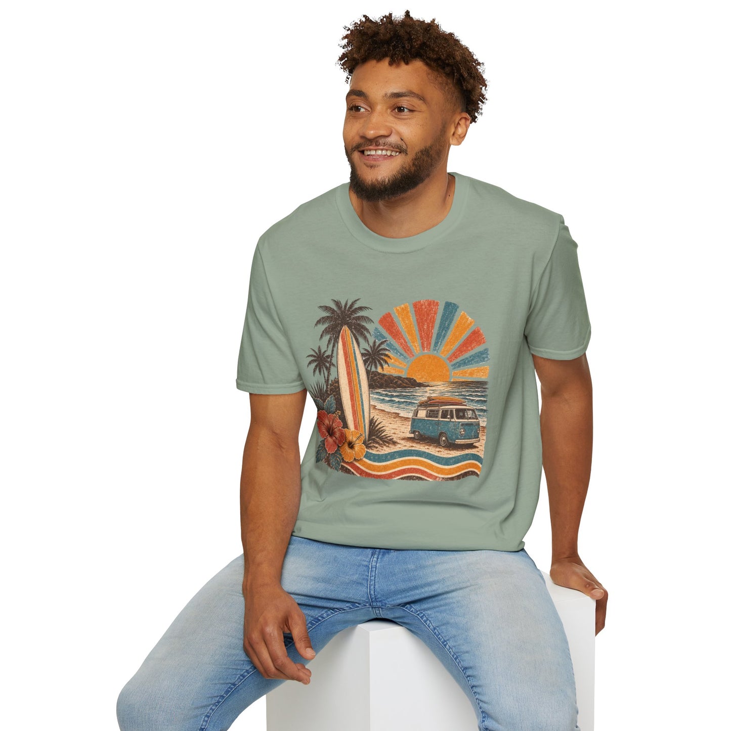 Retro Surf Sunset T-Shirt