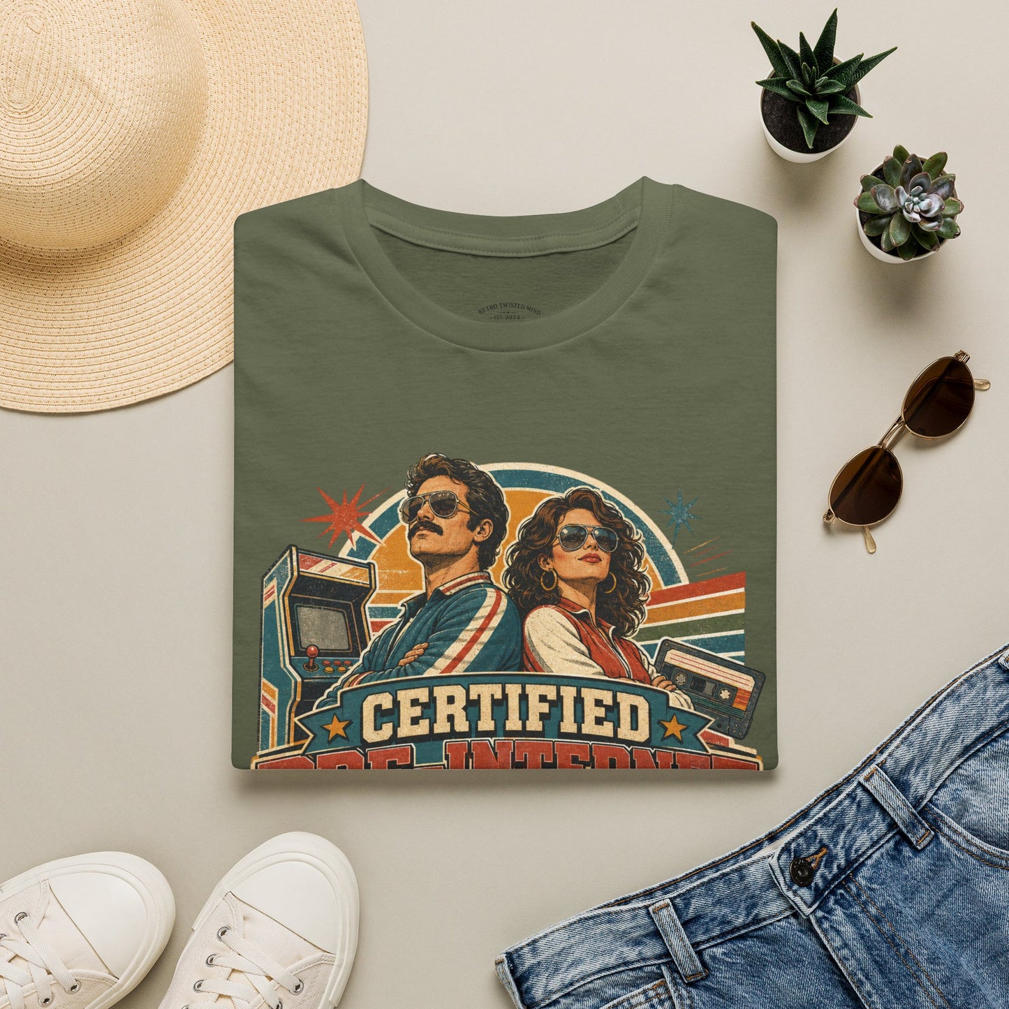 Certified Pre-Pandemic Survivor T-Shirt — Retro 70s Vintage Graphic