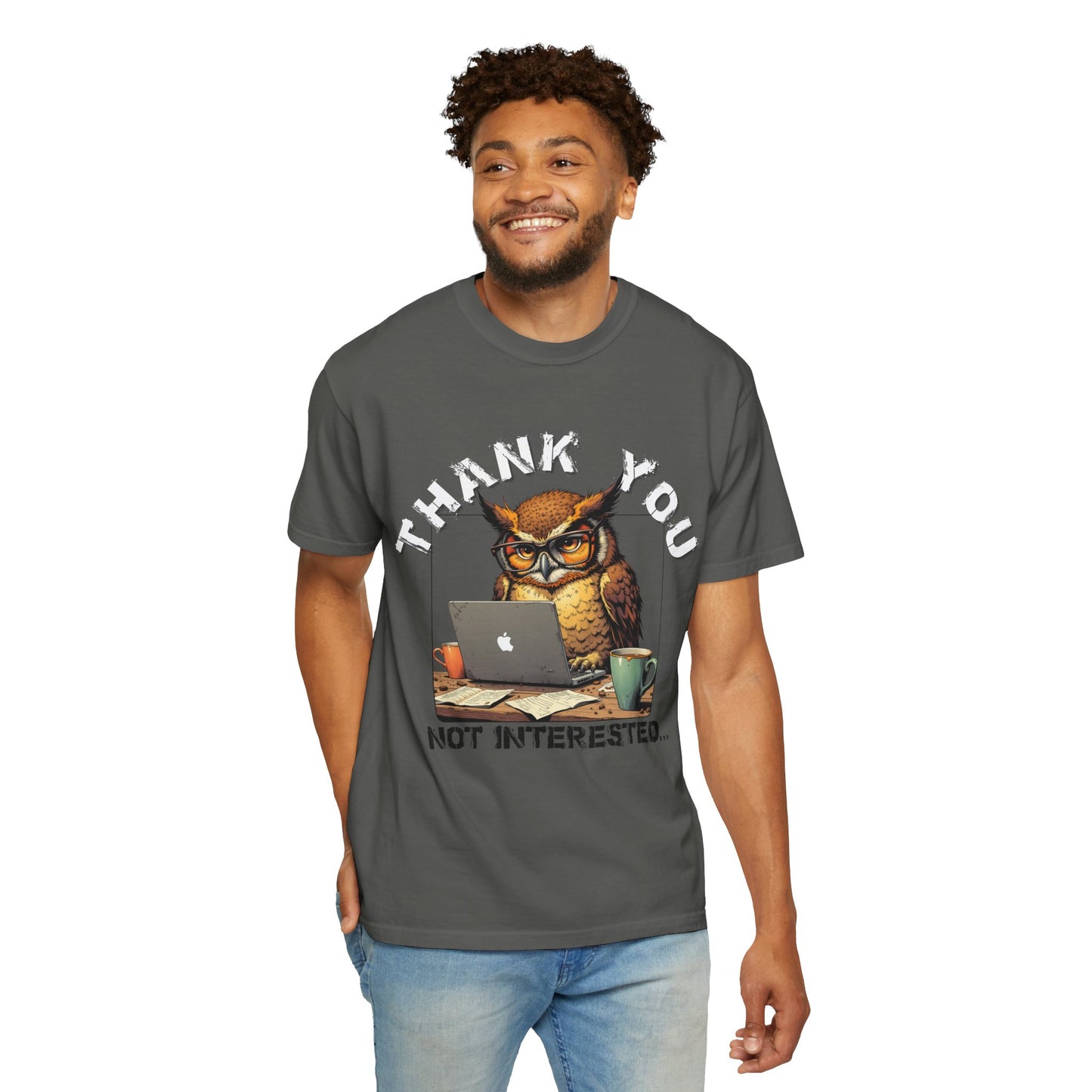 Owl 'Thank You, Not Interested' Graphic T-Shirt
