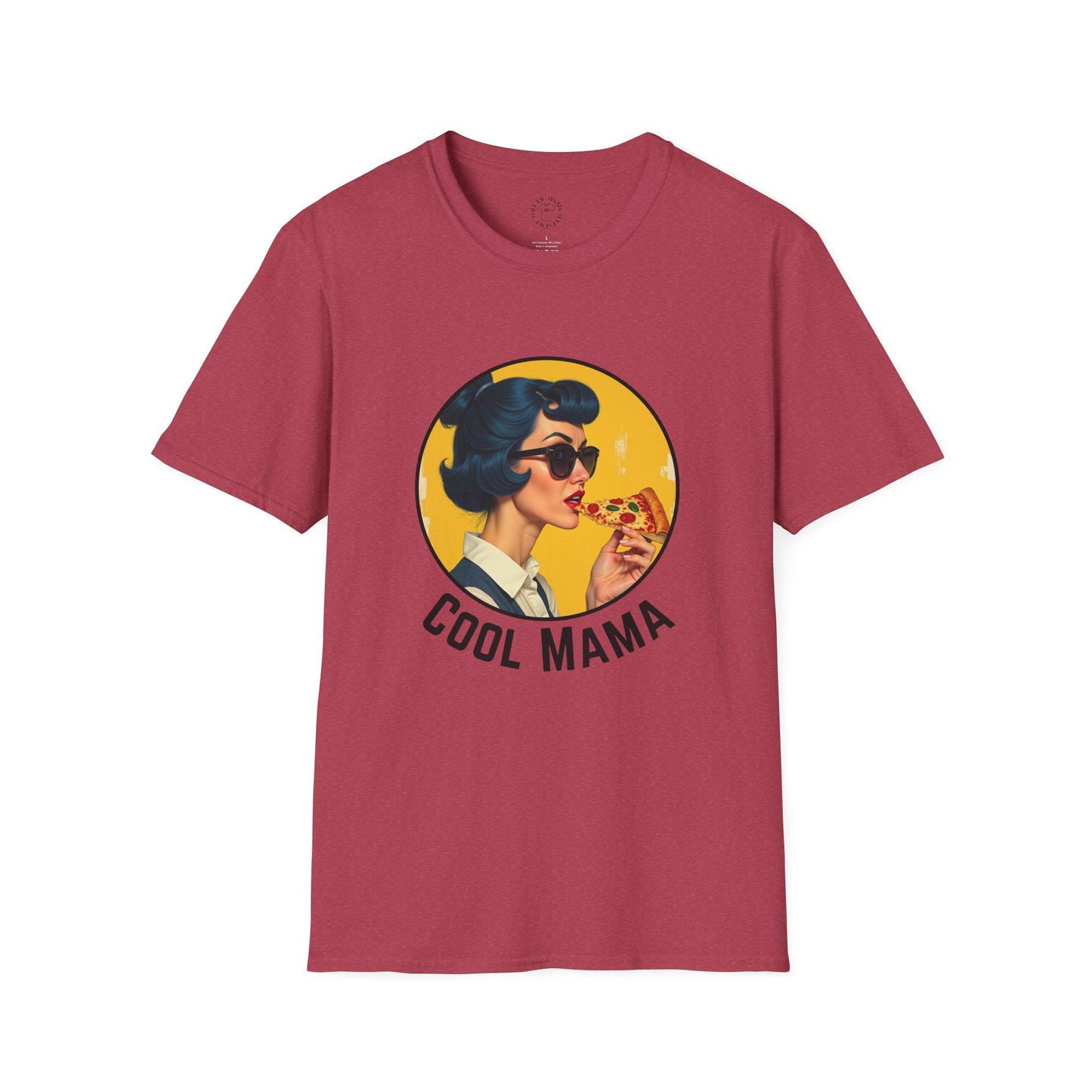 Cool Mama Unisex Softstyle T-Shirt - Retro Chic Pizza Lover Tee,mom