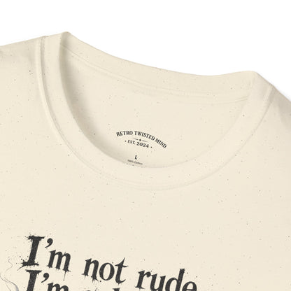 Cat Graphic T‑Shirt — "I'm Not Rude, I'm Selective" Funny Cat Tee