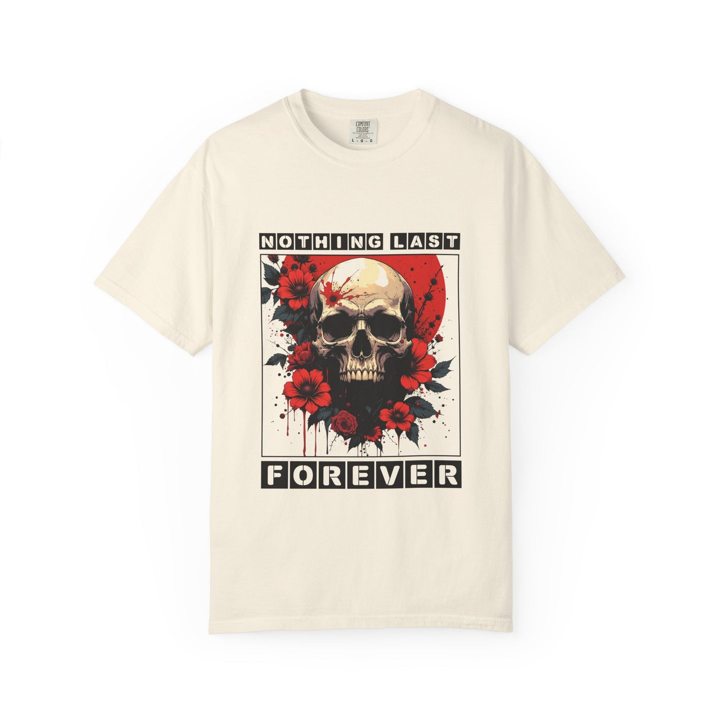 Edgy Skull Graphic T-Shirt - Unique Casual Wear, Unisex Streetwear, Gift for Music Lovers, Halloween Costume, Forever Quote Tee