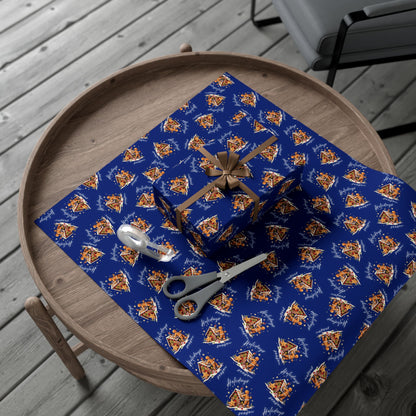 Copy of Gift Wrap — Blue Holiday Nativity Patterned Wrapping Paper