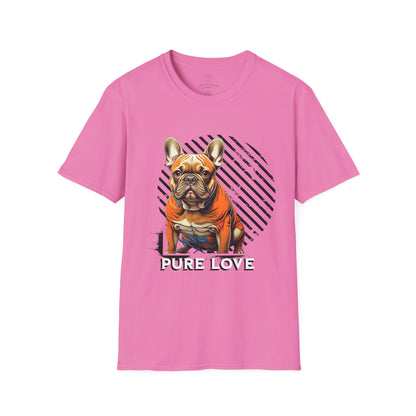 Pure Love French Bulldog Unisex Softstyle T-Shirt