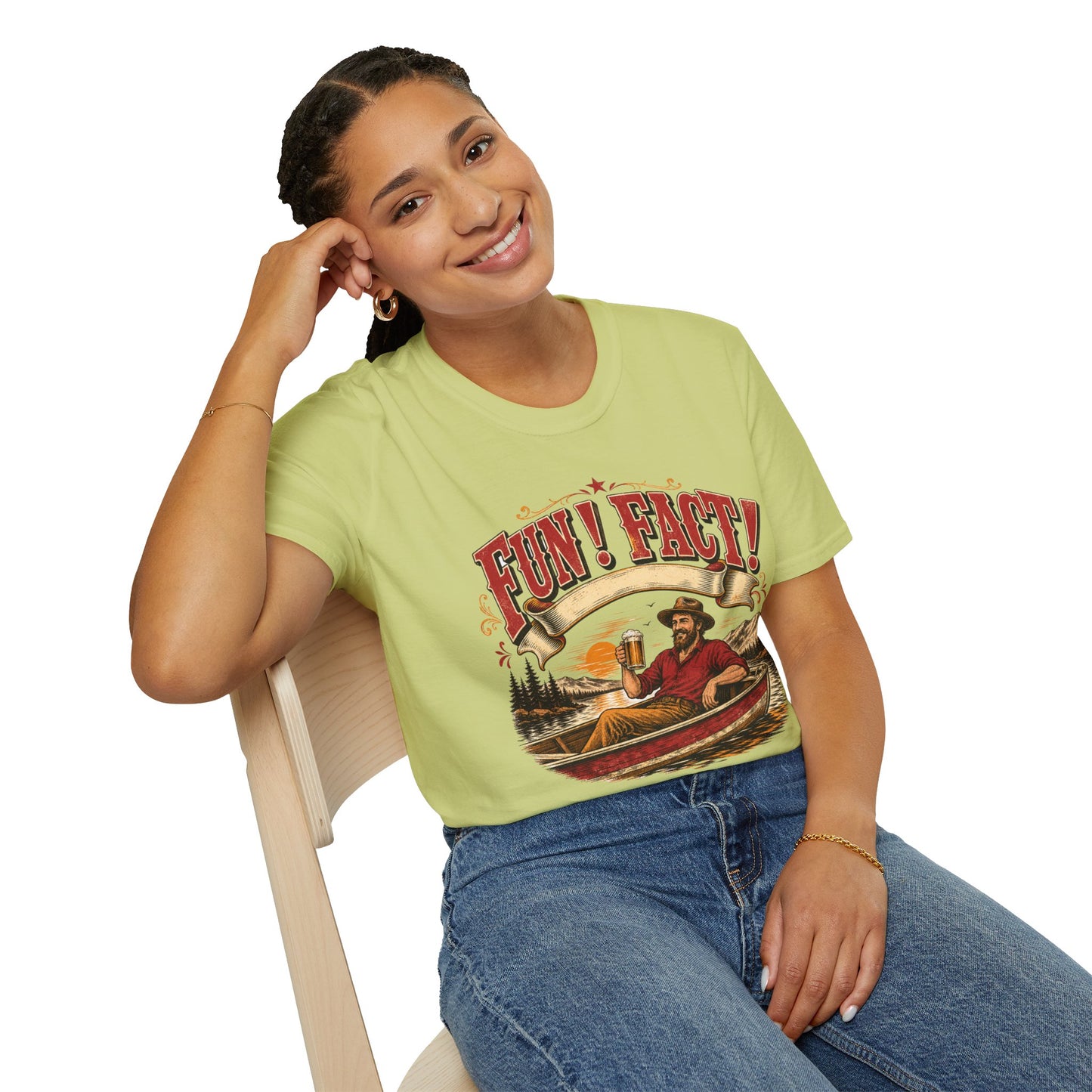 Fun! Fact! T-Shirt — Vintage Beer Drinker Graphic Tee
