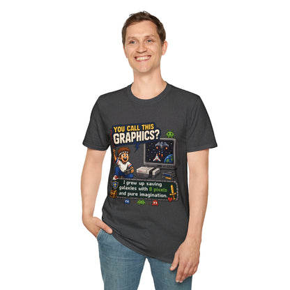 T-Shirt — "You Call This Graphics?" Retro Gamer Vintage Video Game Tee