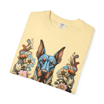 Pure Love Dog Art Unisex T-Shirt - Vibrant Floral Design