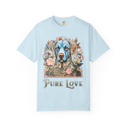 Pure Love Dog T-Shirt - Unisex Garment-Dyed Tee for Pet Lovers
