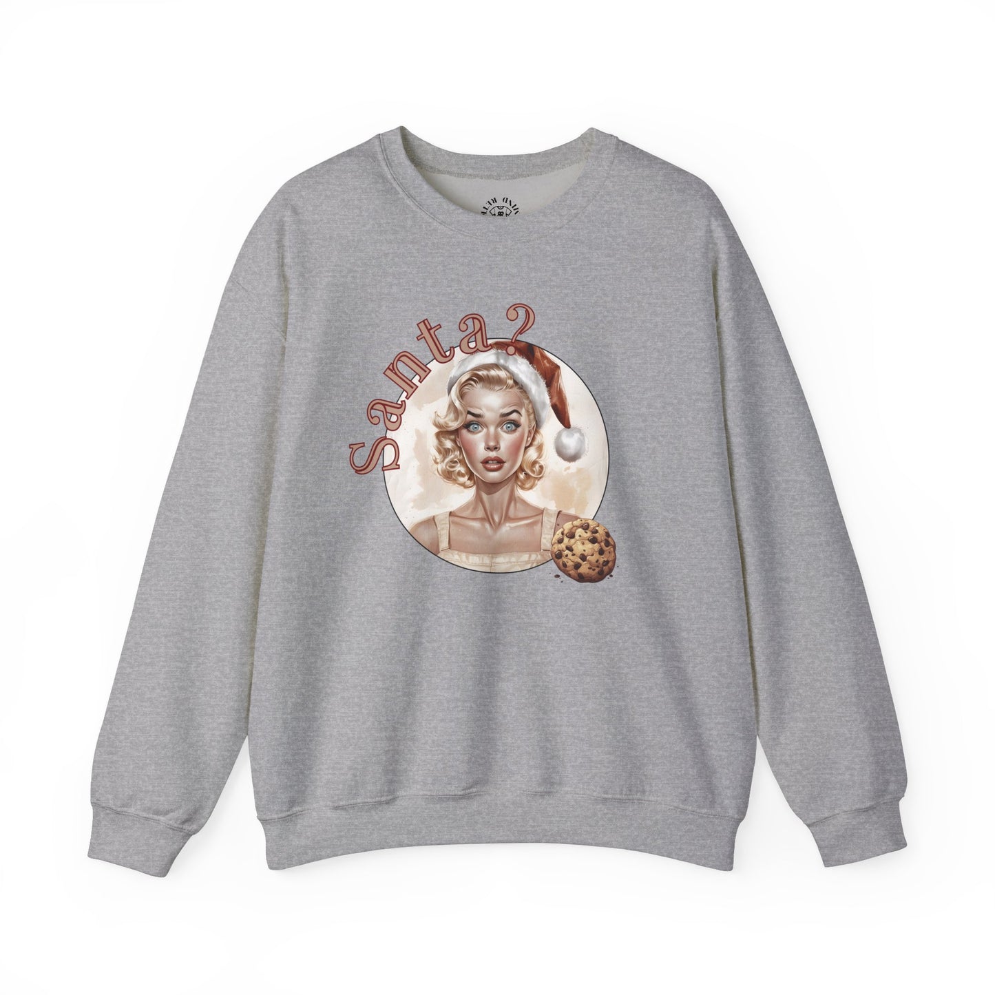 Funny Cookie Lover Sweatshirt - Retro Design - Santa? Christmas