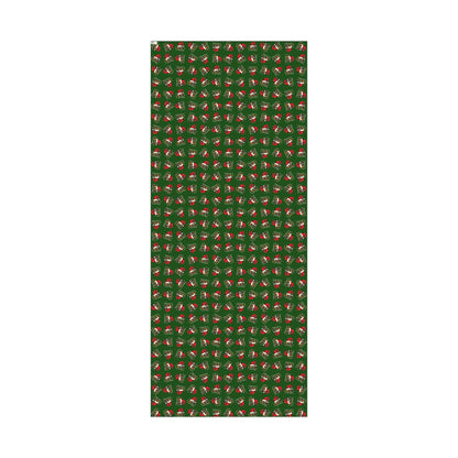 Christmas Santa Gift Wrap Paper — Festive Green Holiday Wrapping Sheets