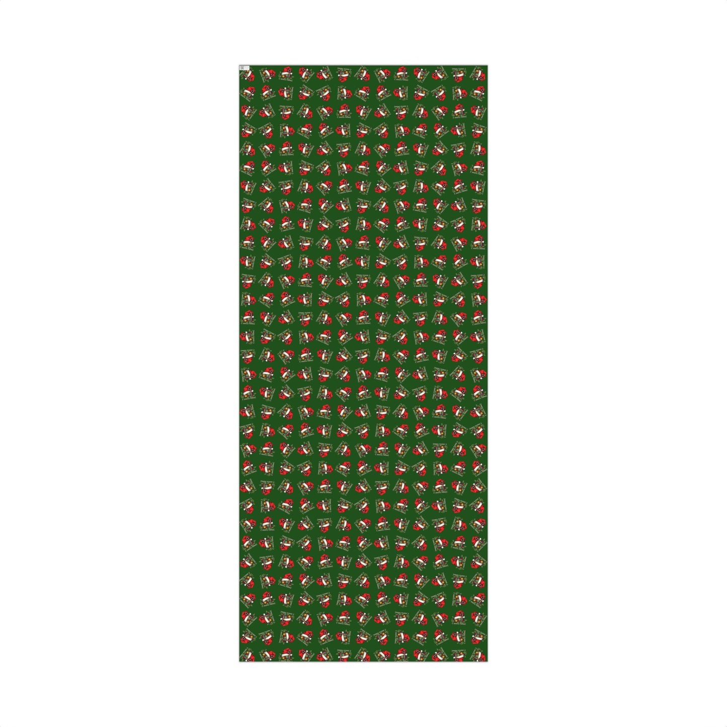 Christmas Santa Gift Wrap Paper — Festive Green Holiday Wrapping Sheets
