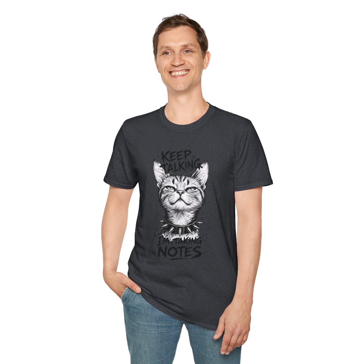 Keep Talking I'm Taking Notes Cat T‑Shirt