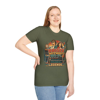 Raised Without Wi‑Fi T-Shirt — Retro 'Legends' Vintage Graphic Tee
