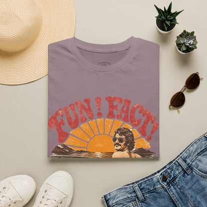 Retro 'FUN! FACT!' Surf Tee — Vintage Sunset Beach Graphic T-Shirt