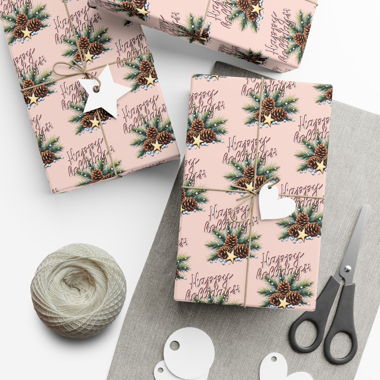 Cardinal & Pine Holiday Gift Wrap Paper
