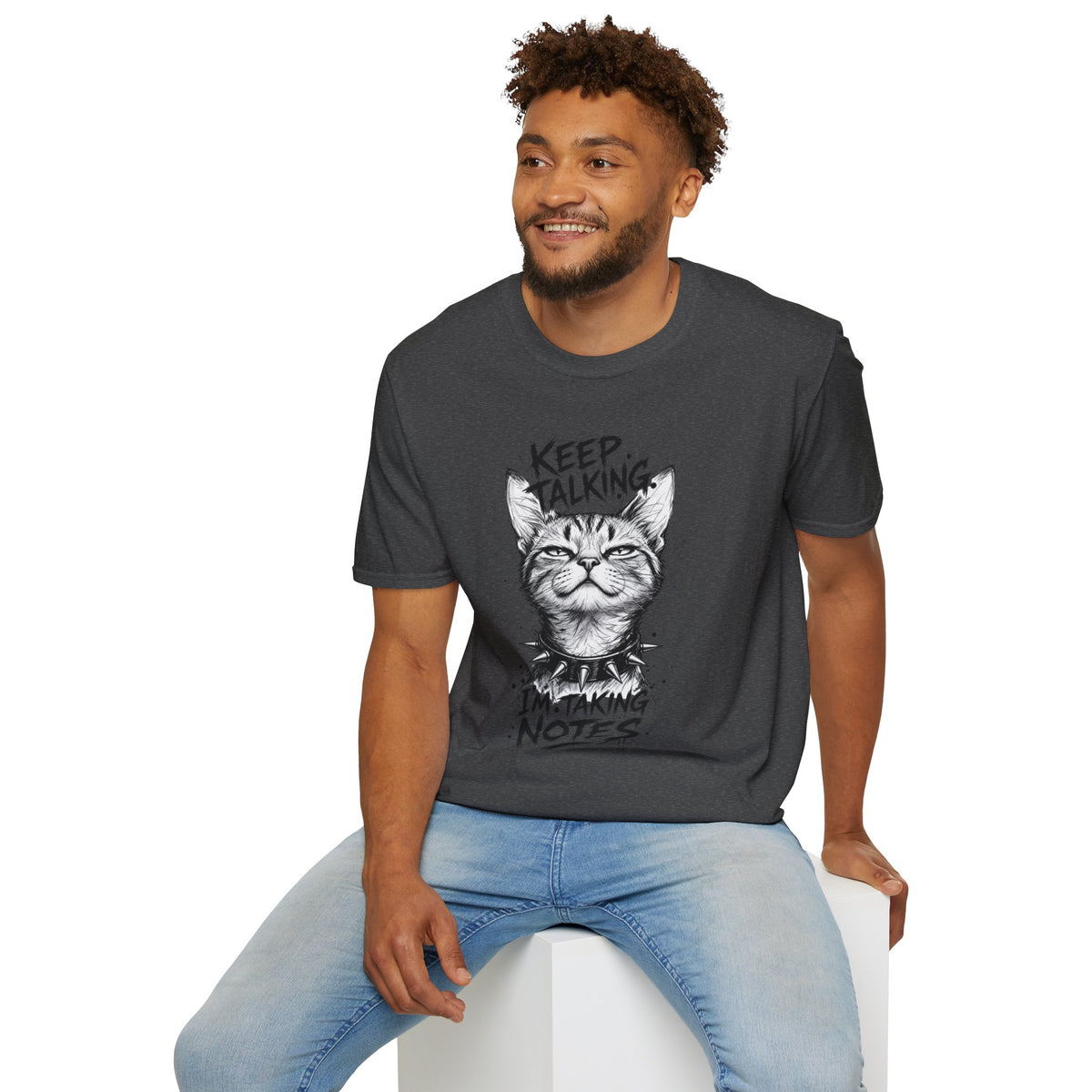 Keep Talking I'm Taking Notes Cat T‑Shirt