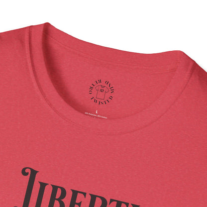 Liberty or Nothing Skull T-Shirt | Unisex Softstyle Tee for Independence Day & Patriotic Celebrations