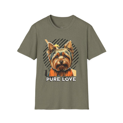 Pure Love Yorkie Unisex Softstyle T-Shirt - Perfect Gift for Dog Lovers