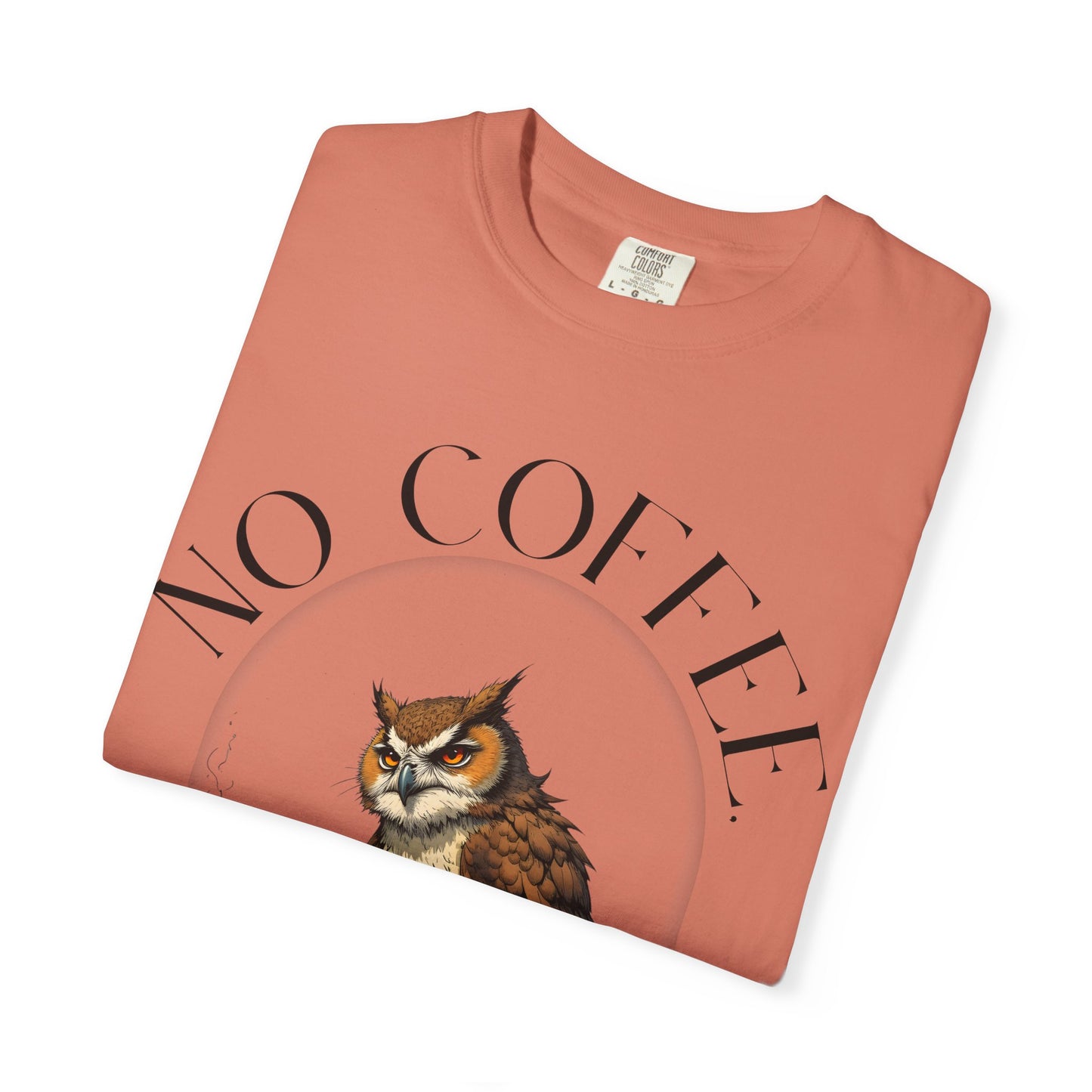 No Coffee No Talkie T-Shirt — Funny Owl Coffee Tee