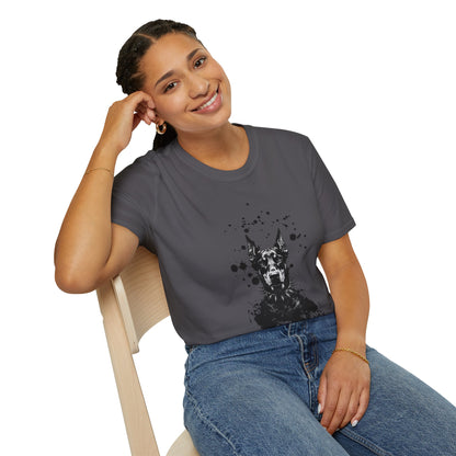 Doberman Ink Splatter T-Shirt
