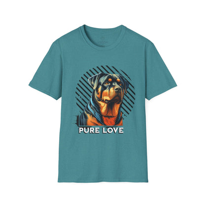 Pure Love Rottweiler Unisex Softstyle T-Shirt - Dog Lover Gift
