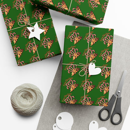 Christmas Gingerbread Tree Wrapping Paper — Holiday Gift Wrap Sheets
