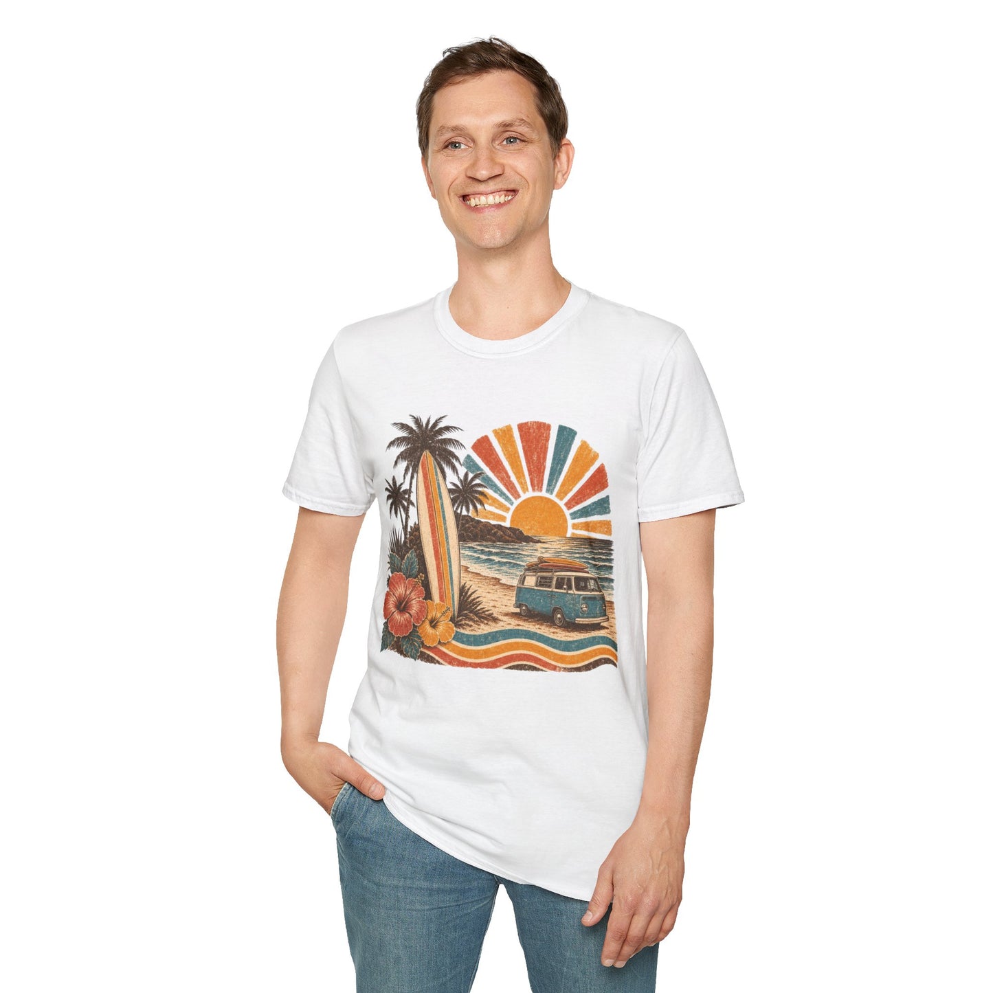 Retro Surf Sunset T-Shirt