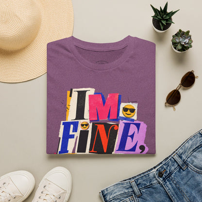 T-Shirt — "I'M FINE, THANK YOU" Retro Collage Graphic Tee