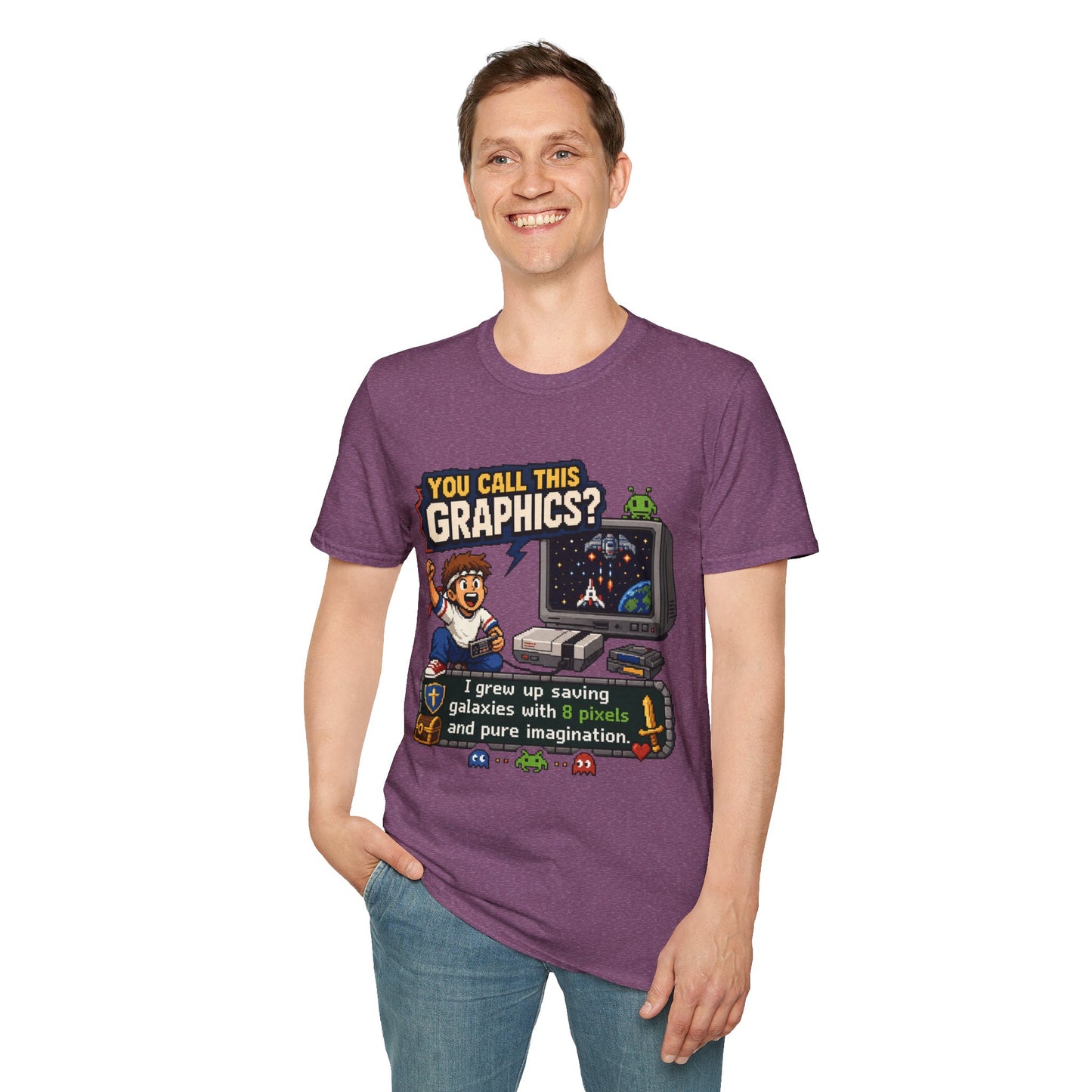 T-Shirt — "You Call This Graphics?" Retro Gamer Vintage Video Game Tee