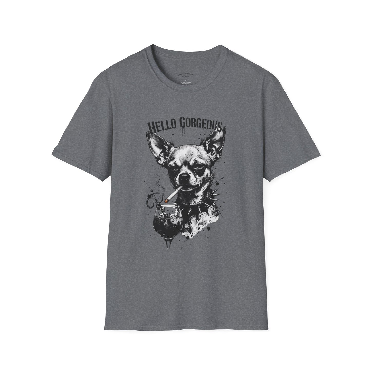 Chihuahua 'Hello Gorgeous' Tee - Cute Dog Graphic T-Shirt