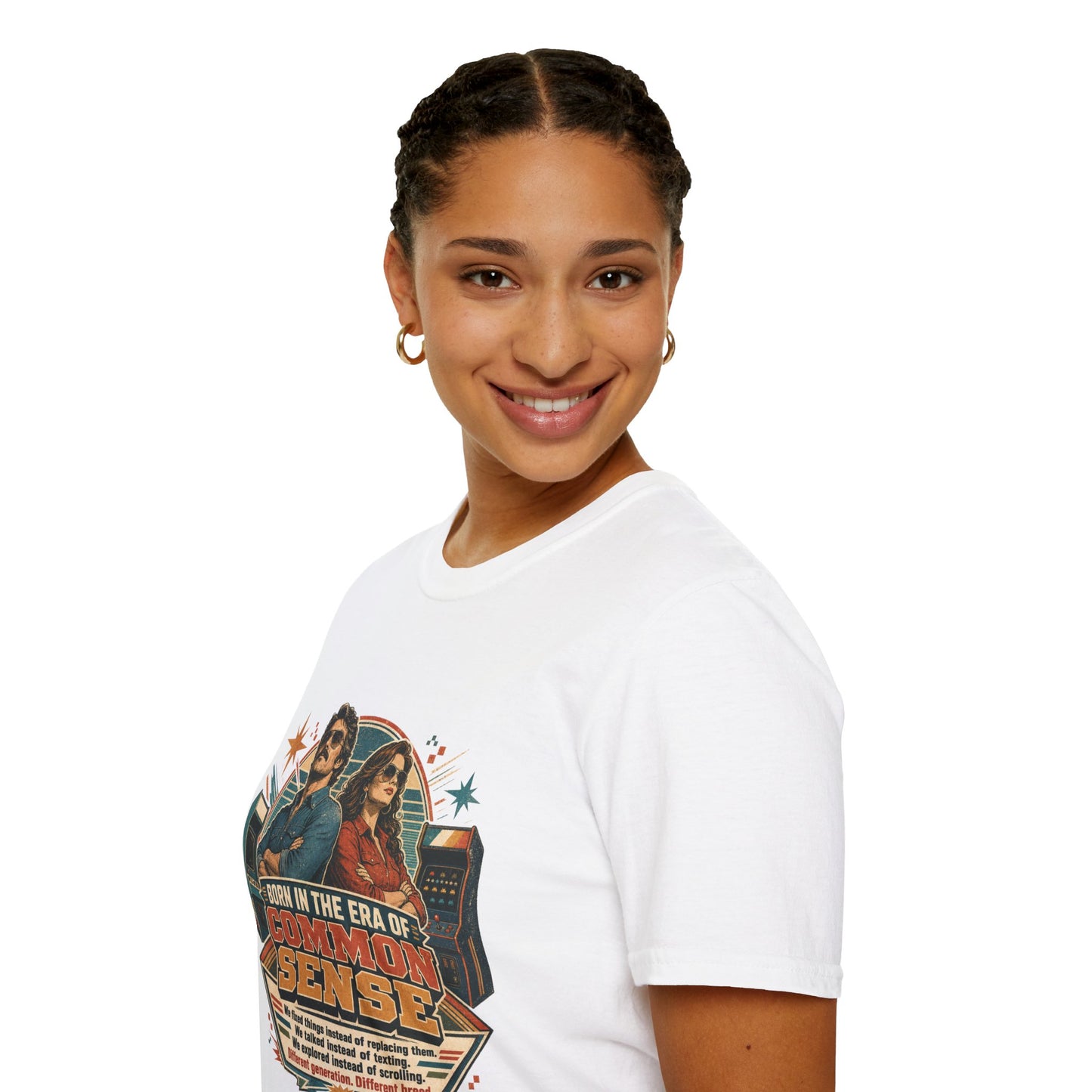 Born in the Era of Common Sense T-Shirt — Retro 70s Vintage Political Graphic Tee