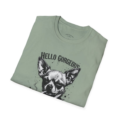 Chihuahua 'Hello Gorgeous' Tee - Cute Dog Graphic T-Shirt