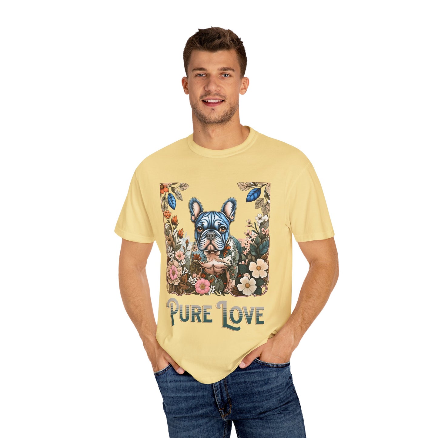 Pure Love Unisex Garment-Dyed T-Shirt - Perfect for Dog Lovers